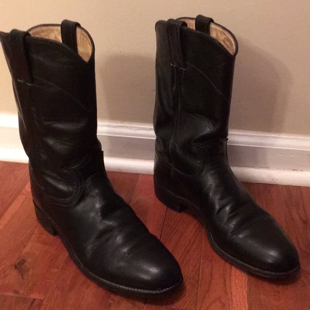 Black Justine Cowboy Boots sz7.5
